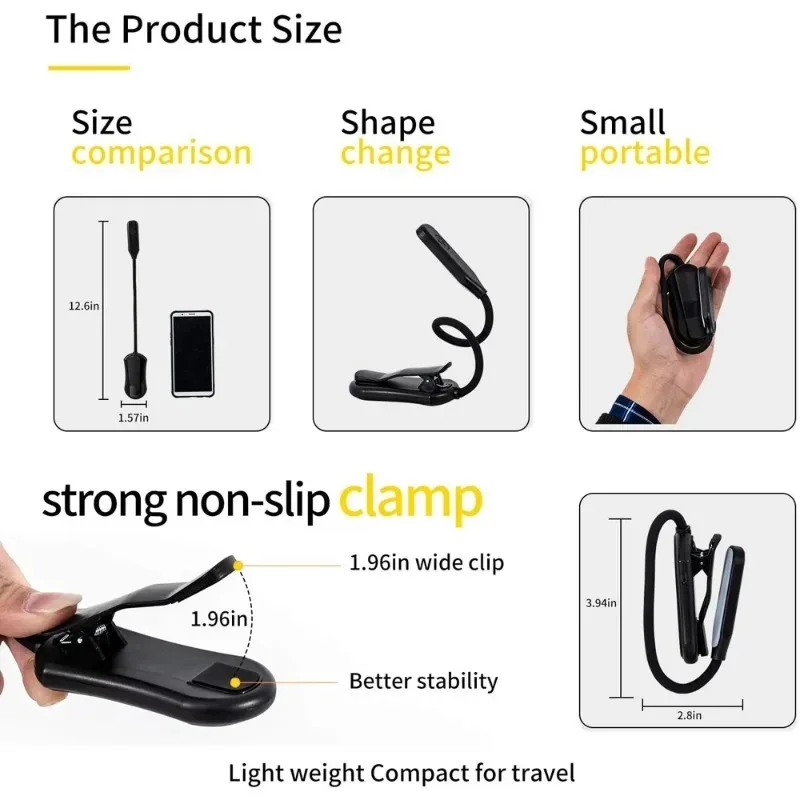 Rechargeable Clip-On Book Light view 2