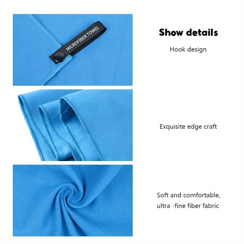 Quick-Dry Microfibre Towel with Mesh Bag - Image 5