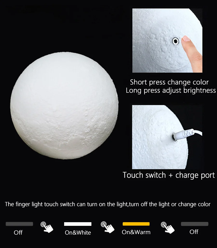 3D Moon Lamp with 16 Colours - Image 8