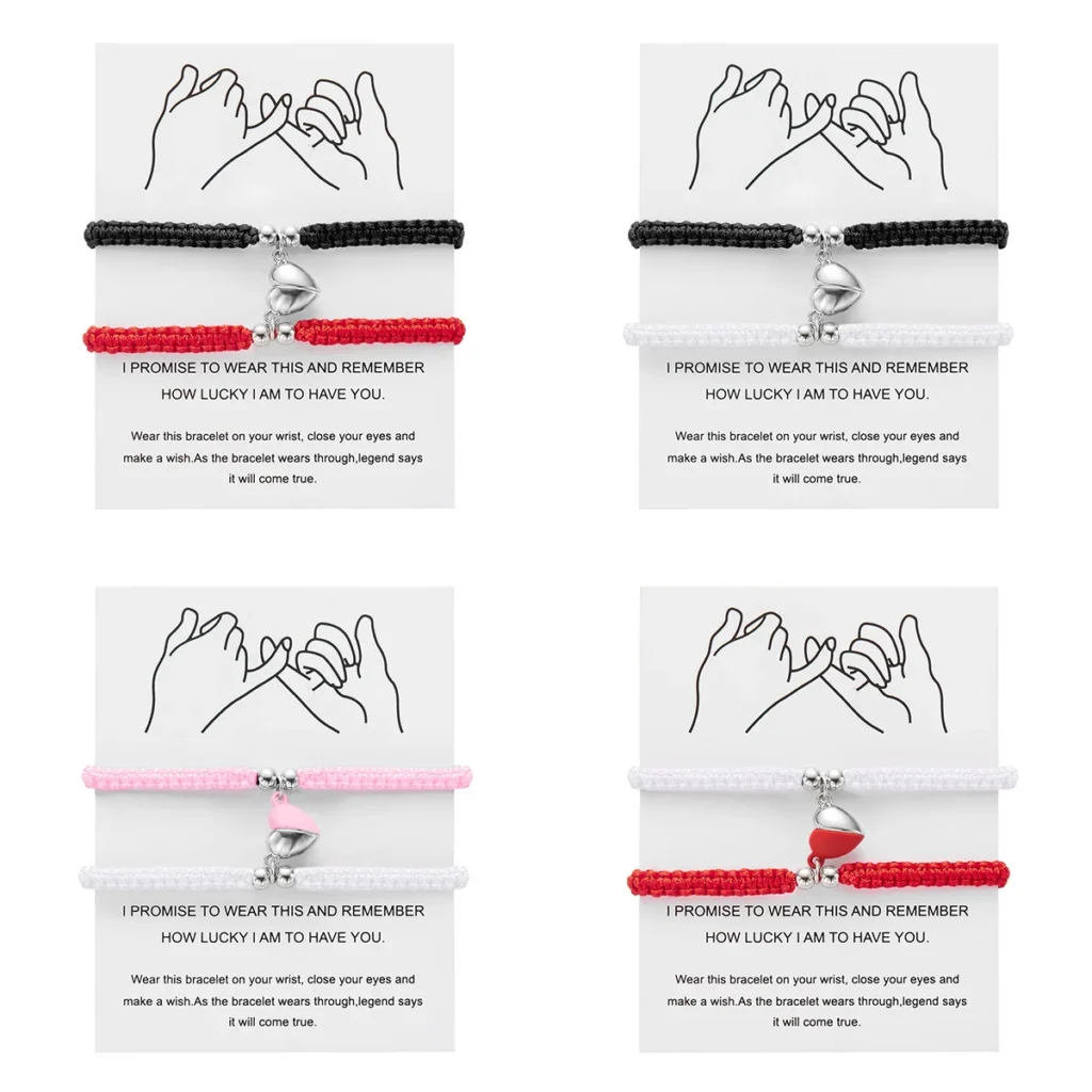 Magnetic Heart Couple Bracelets Set of 2