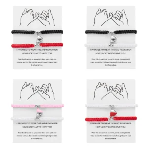 Magnetic Heart Couple Bracelets Set of 2