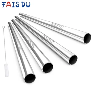 Reusable Boba Straws with Cleaning Brush