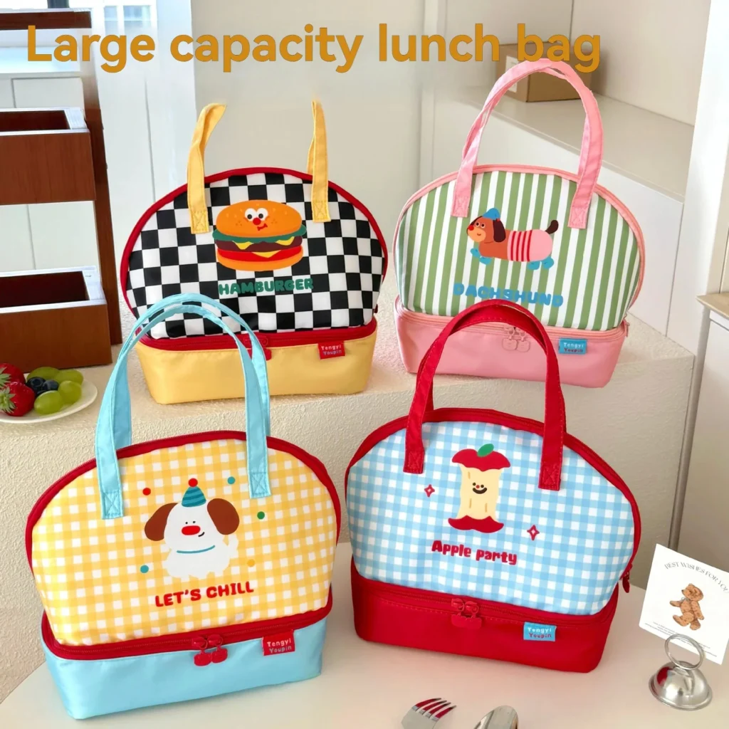Cute Cartoon Insulated Bento Bag