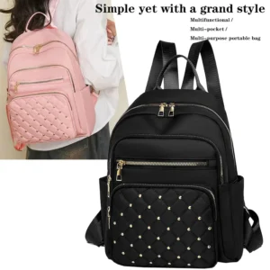 Soft Fabric Backpack with Side Pockets