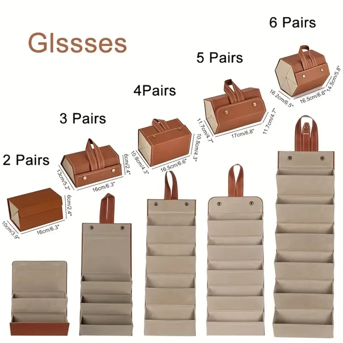 Foldable Leather Sunglasses Organiser - Image 3