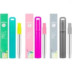 Telescopic Steel Straw with Case