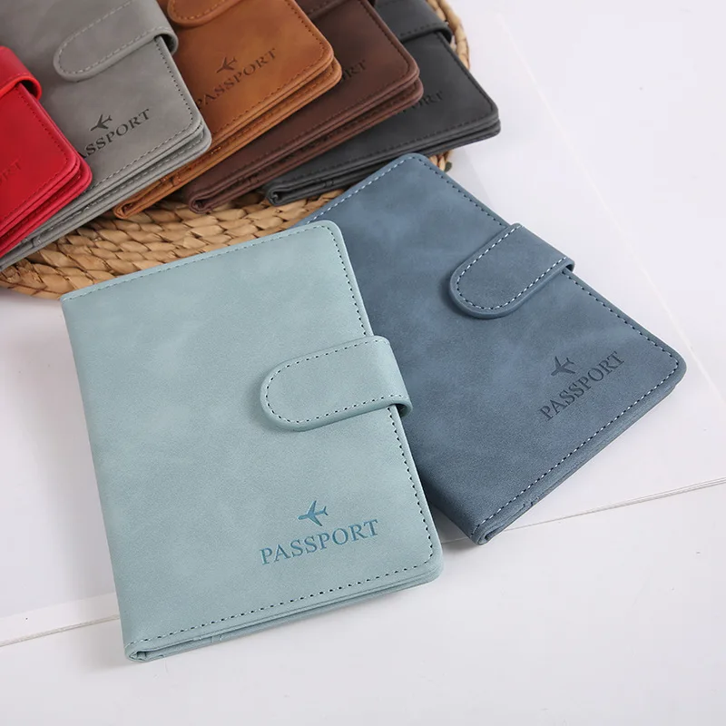 Faux Leather Passport Cover with Card Slots