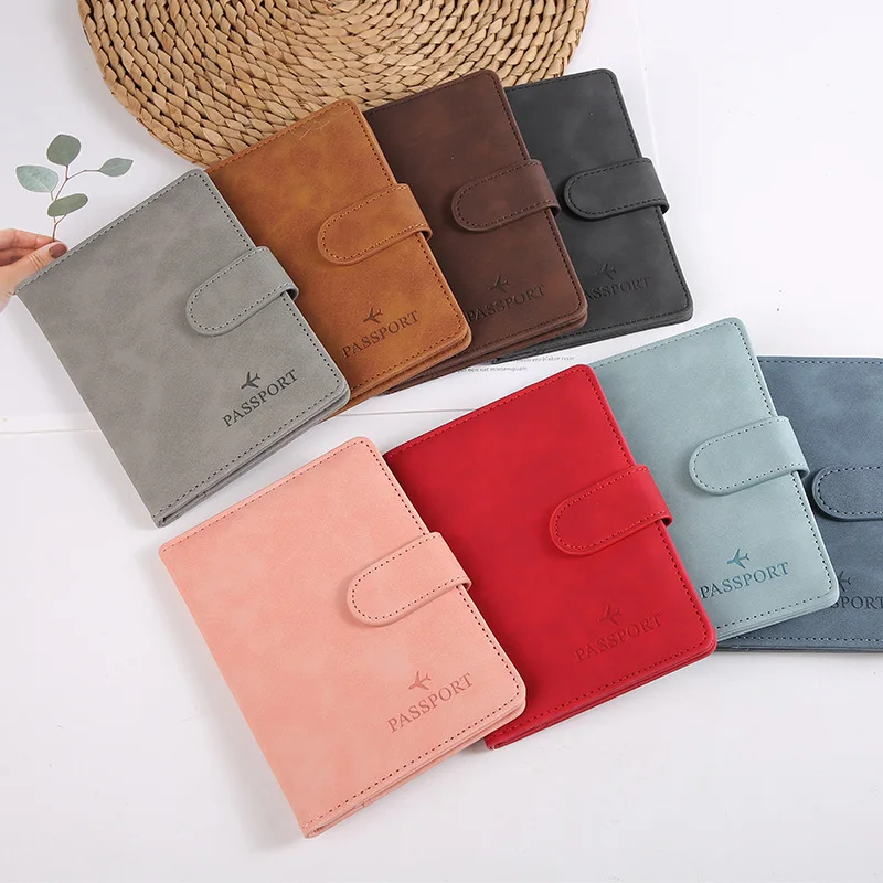 Faux Leather Passport Cover with Card Slots - Image 4
