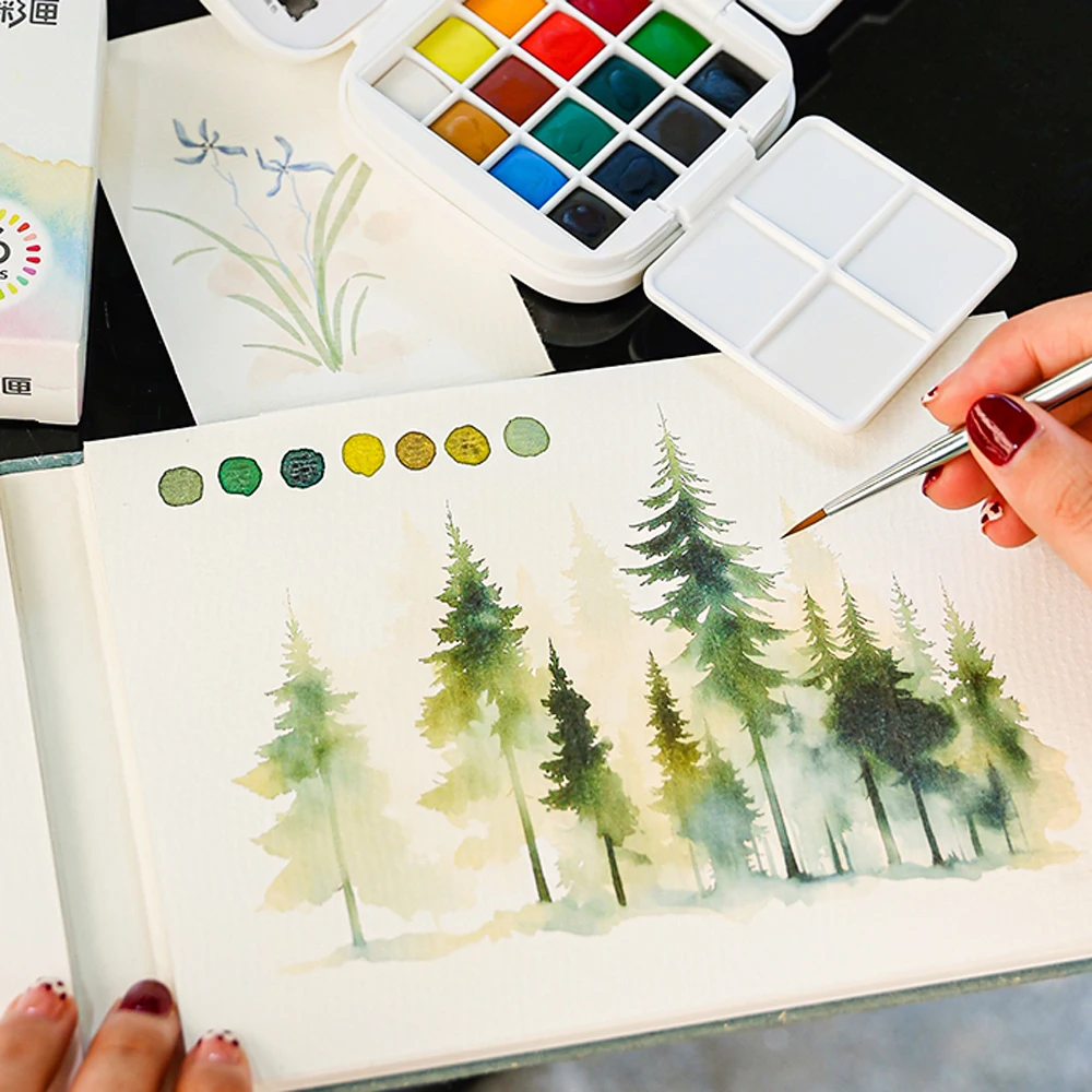 16 Colour Mini Watercolour Paint Set - Image 4