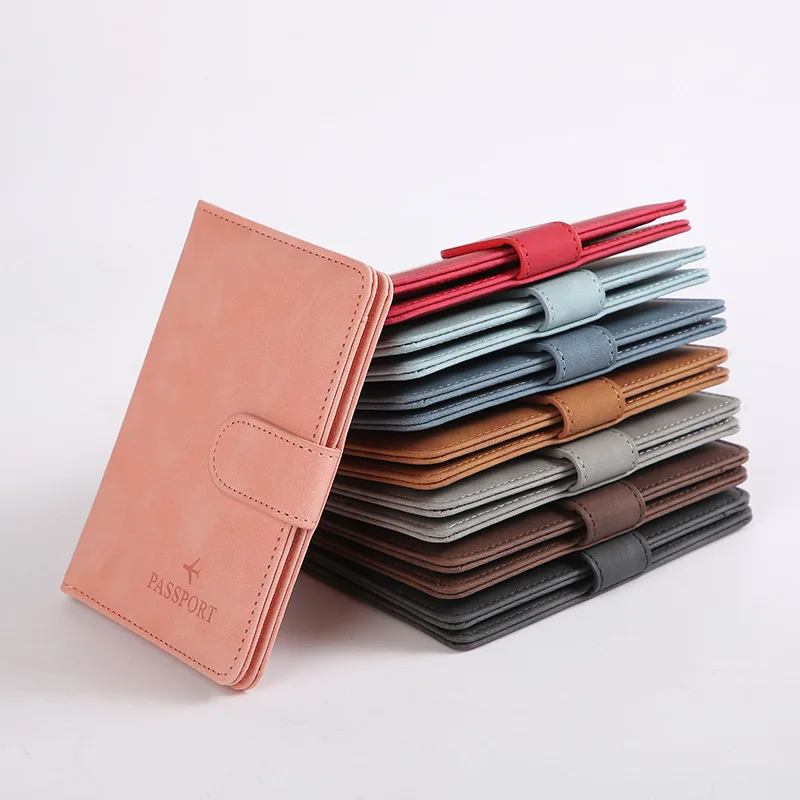 Faux Leather Passport Cover with Card Slots - Image 5