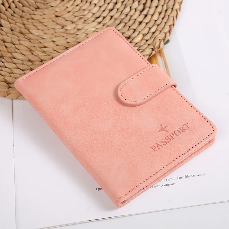Faux Leather Passport Cover with Card Slots - Image 3