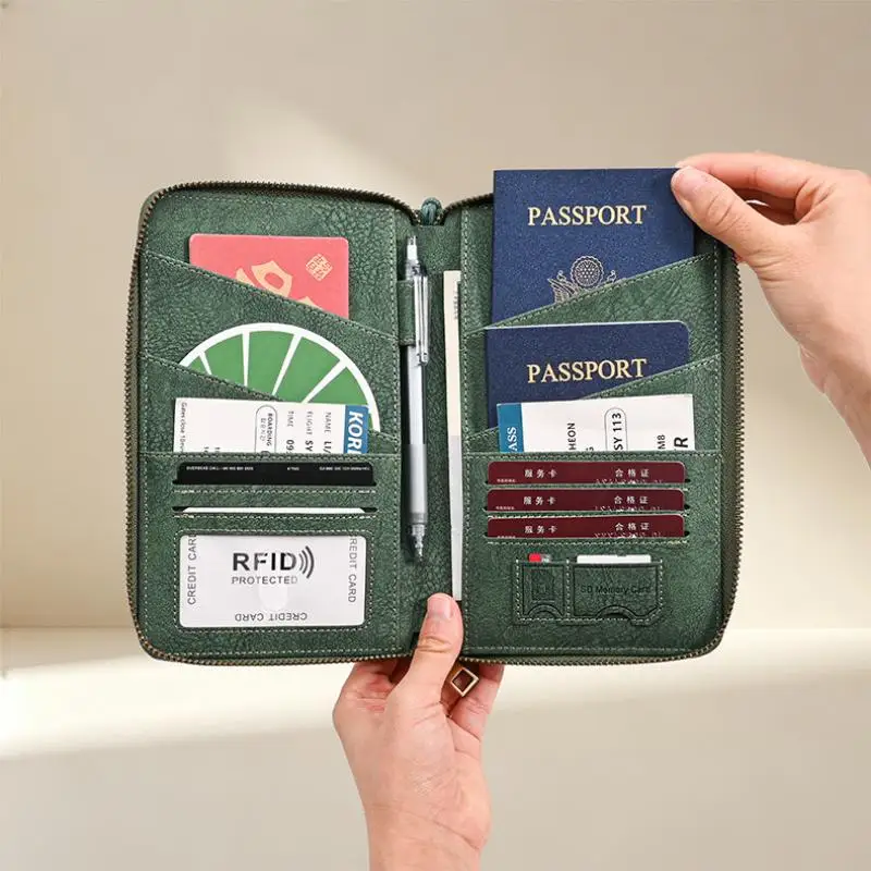 RFID Blocking Zip Travel Wallet and Passport Holder - Image 4