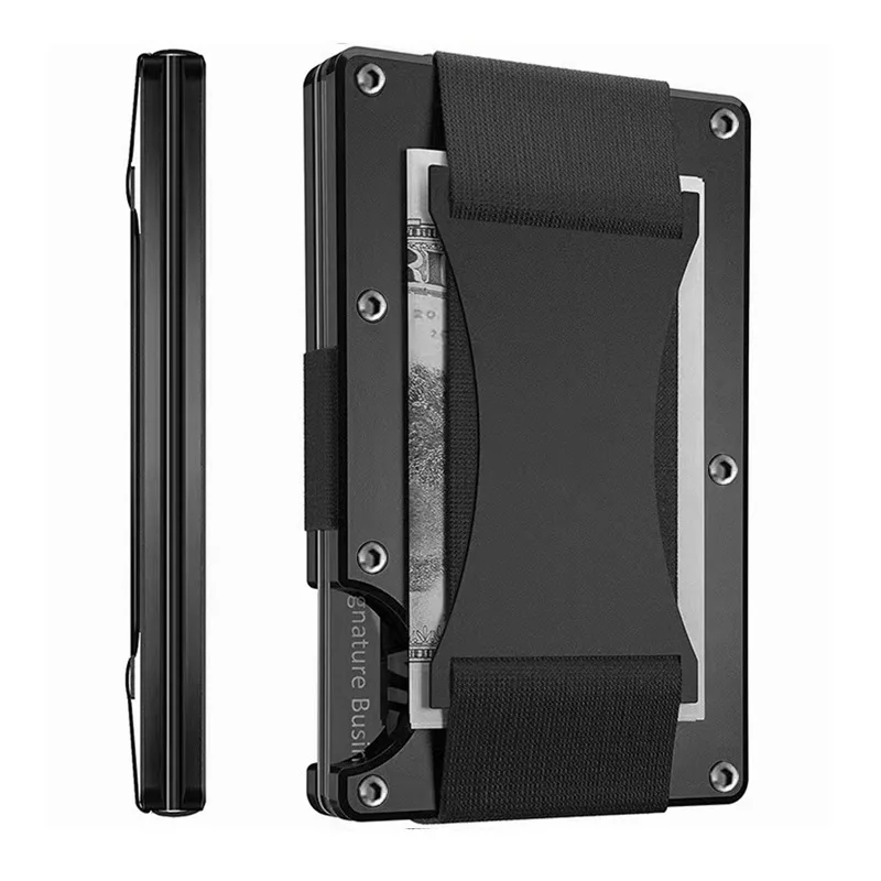 Slim Carbon Fiber Effect Card Wallet