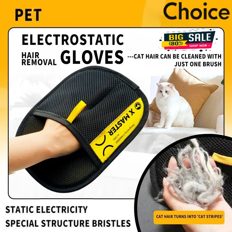 2-in-1 Pet Grooming and Hair Removal Mitt