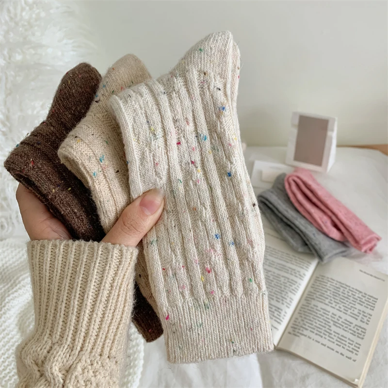 Striped Winter Wool Socks