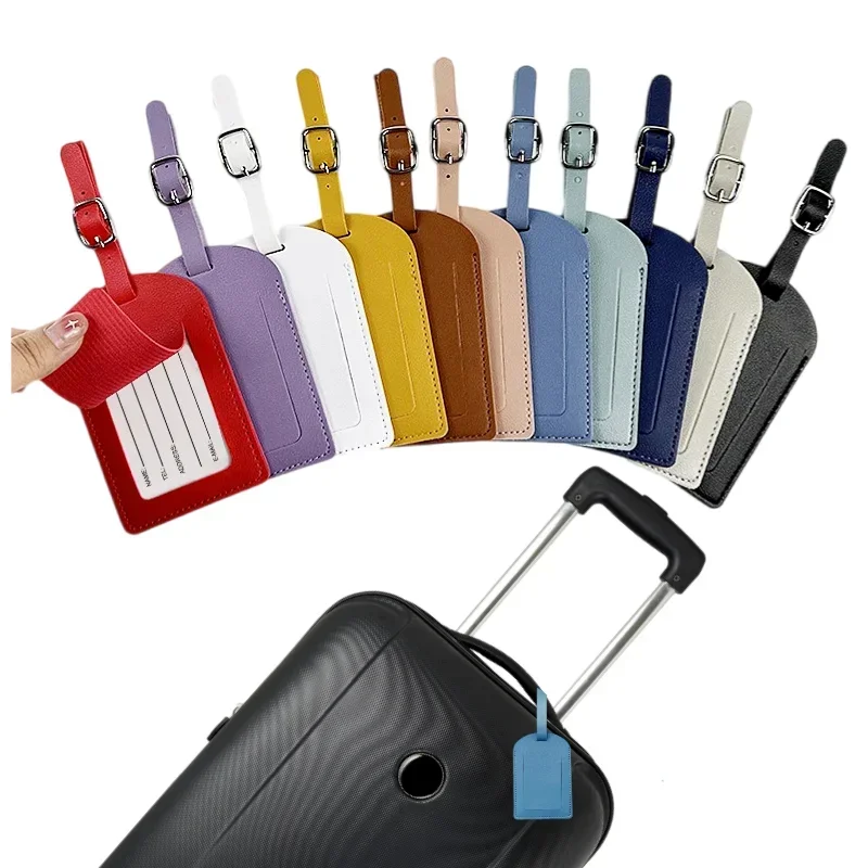 Faux Leather Luggage Tag
