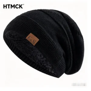 Faux Fur Lined Knitted Winter Beanie