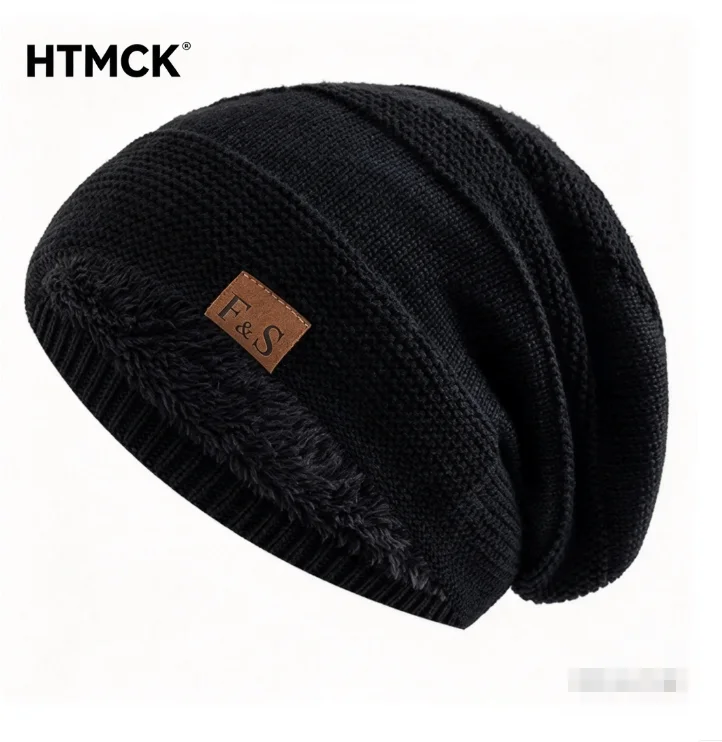 Faux Fur Lined Knitted Winter Beanie
