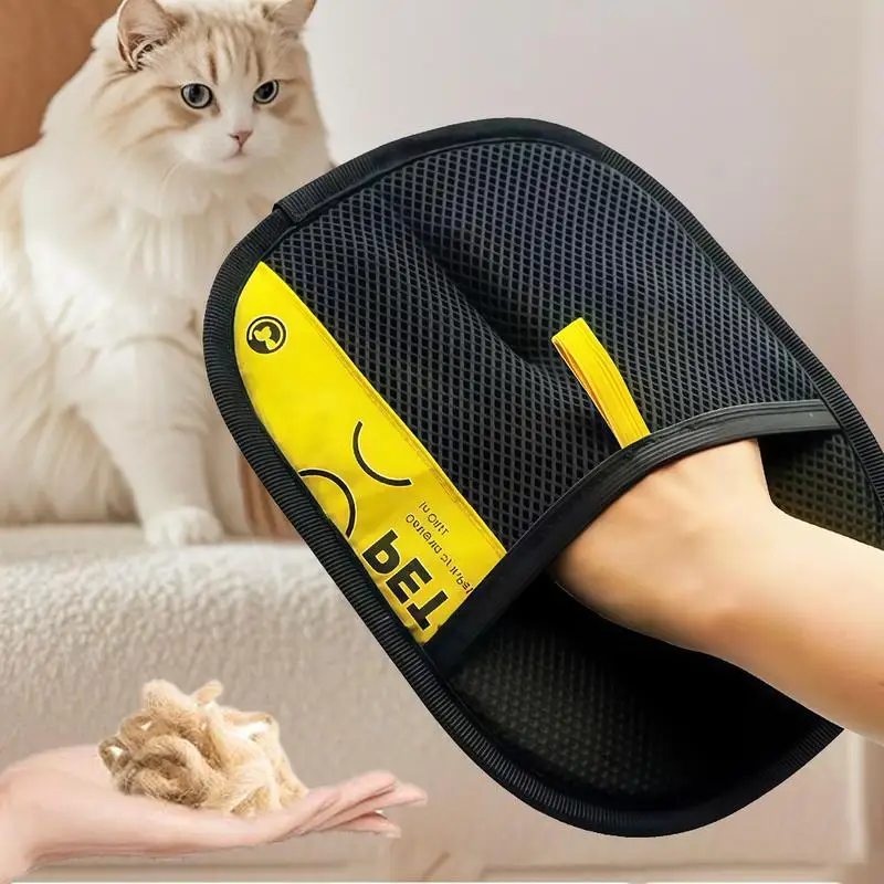 2-in-1 Pet Grooming and Hair Removal Mitt