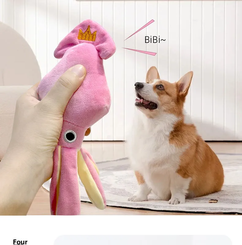 Squeaky Octopus Dog Chew Toy - Image 6