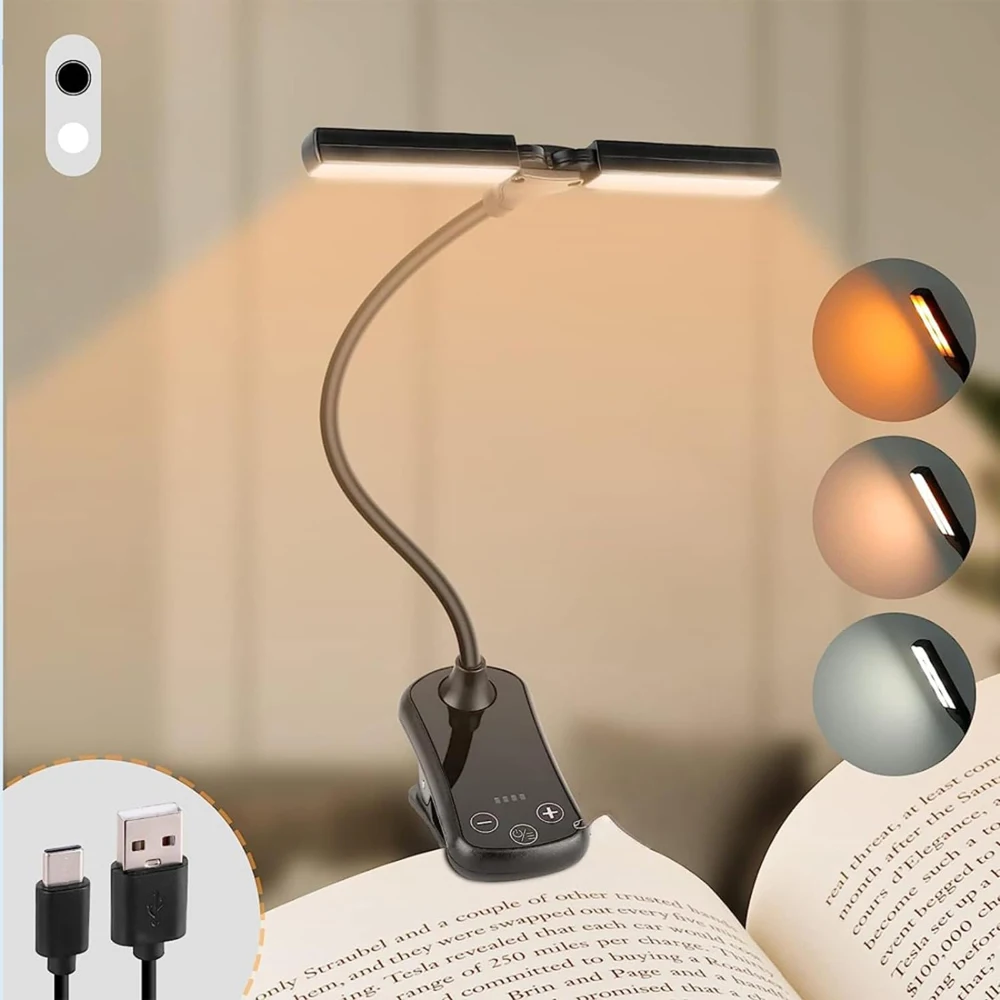 Dual Head Rechargeable LED Reading Light
