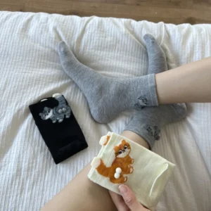 3D Cat Print Socks