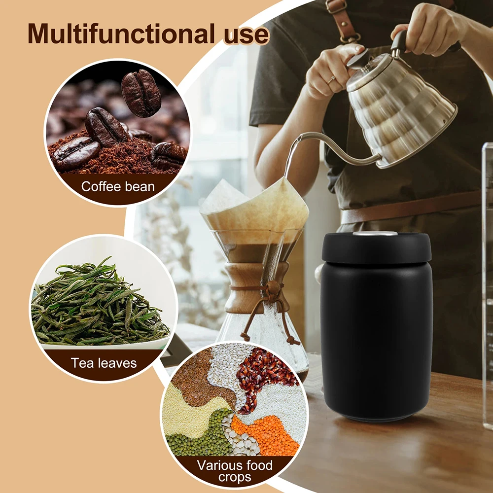 1.2L Stainless Steel Vacuum Coffee Canister - Image 2