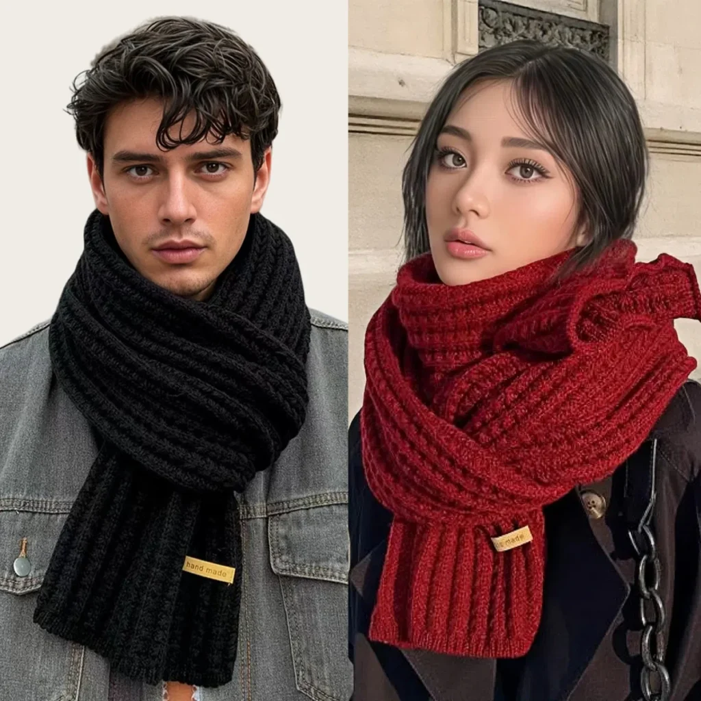 Thick Knitted Unisex Winter Scarf