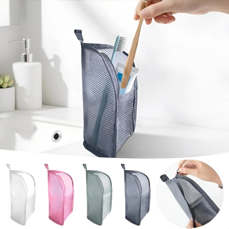 Foldable Mesh Standing Toiletry Bag Set