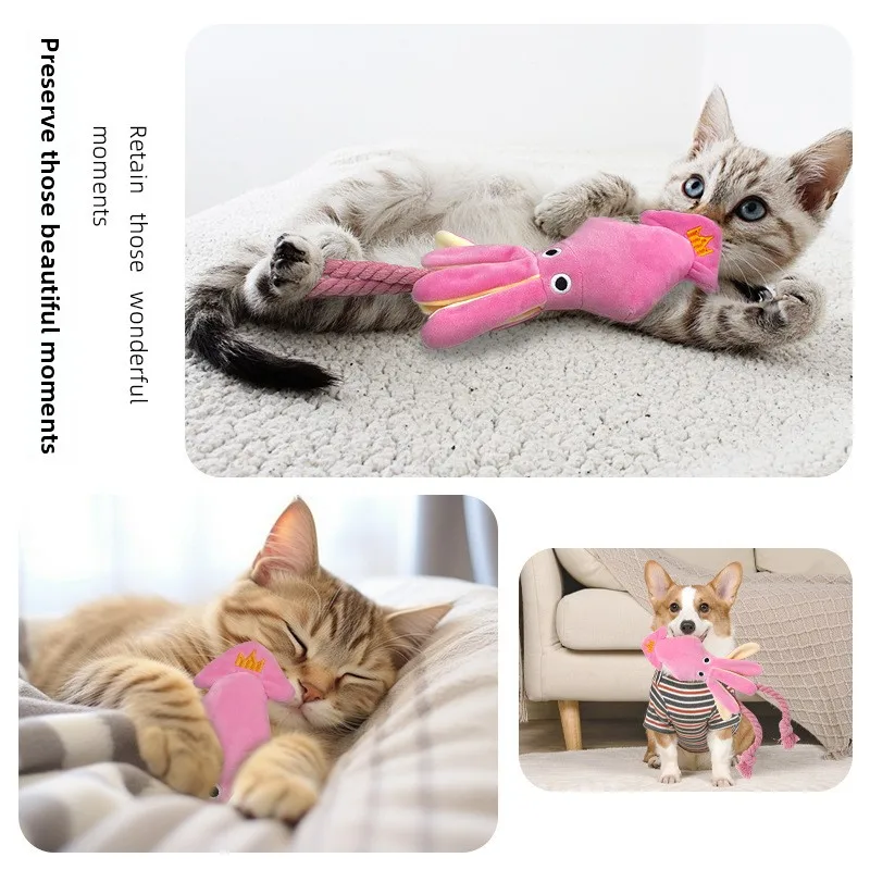 Squeaky Octopus Dog Chew Toy - Image 2