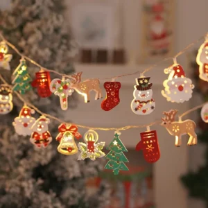 Reindeer and Snowflake Battery Fairy Lights