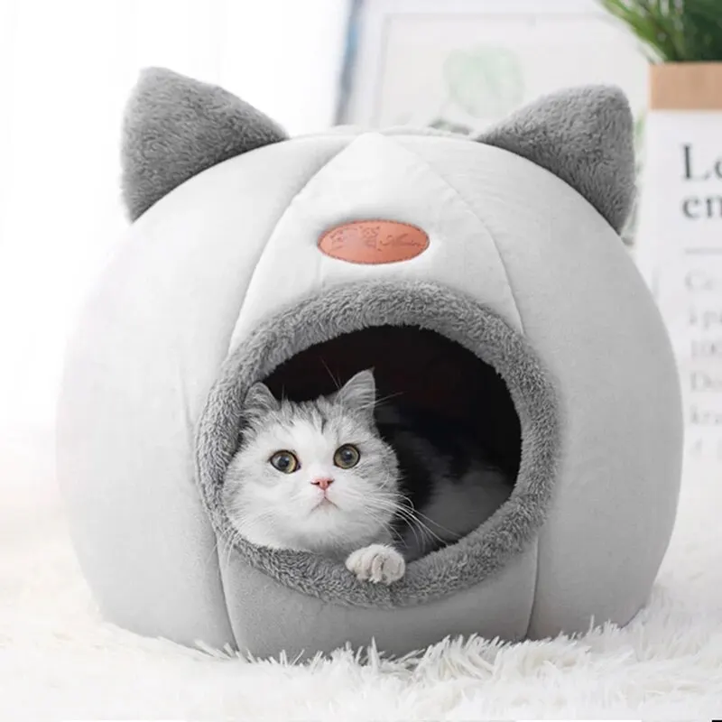Cat Head Shaped Warm Pet Bed