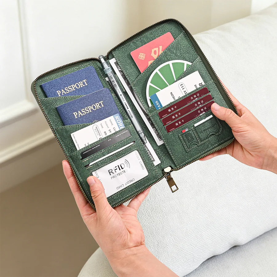 RFID Blocking Zip Travel Wallet and Passport Holder - Image 6