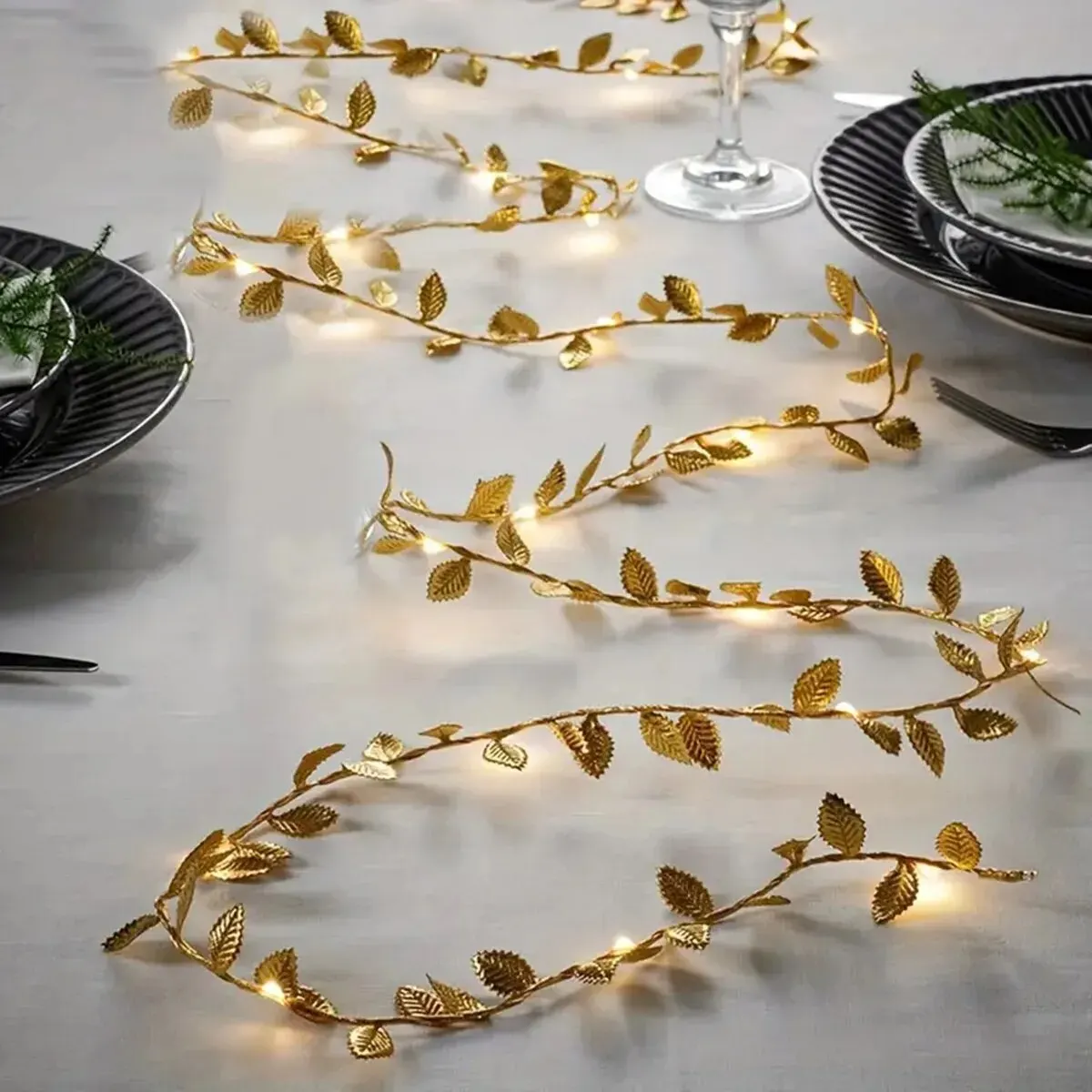 Golden Leaf Battery Fairy Lights