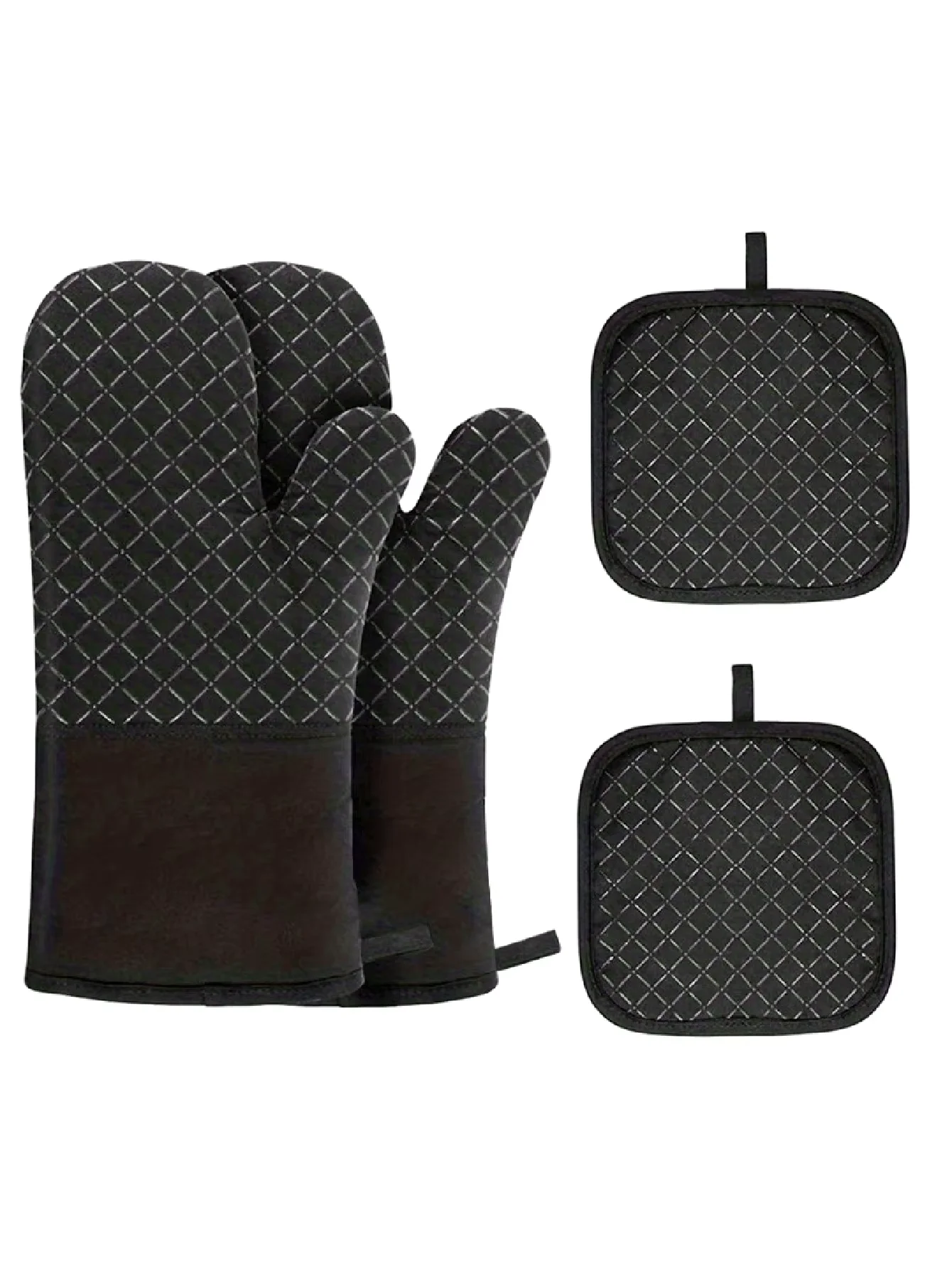 Oven Gloves and Pot Holder Set