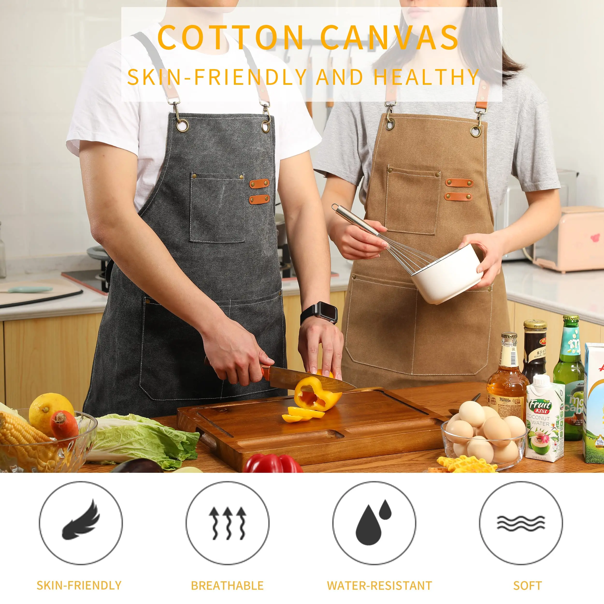 Canvas Chef and Grill Apron - Image 5