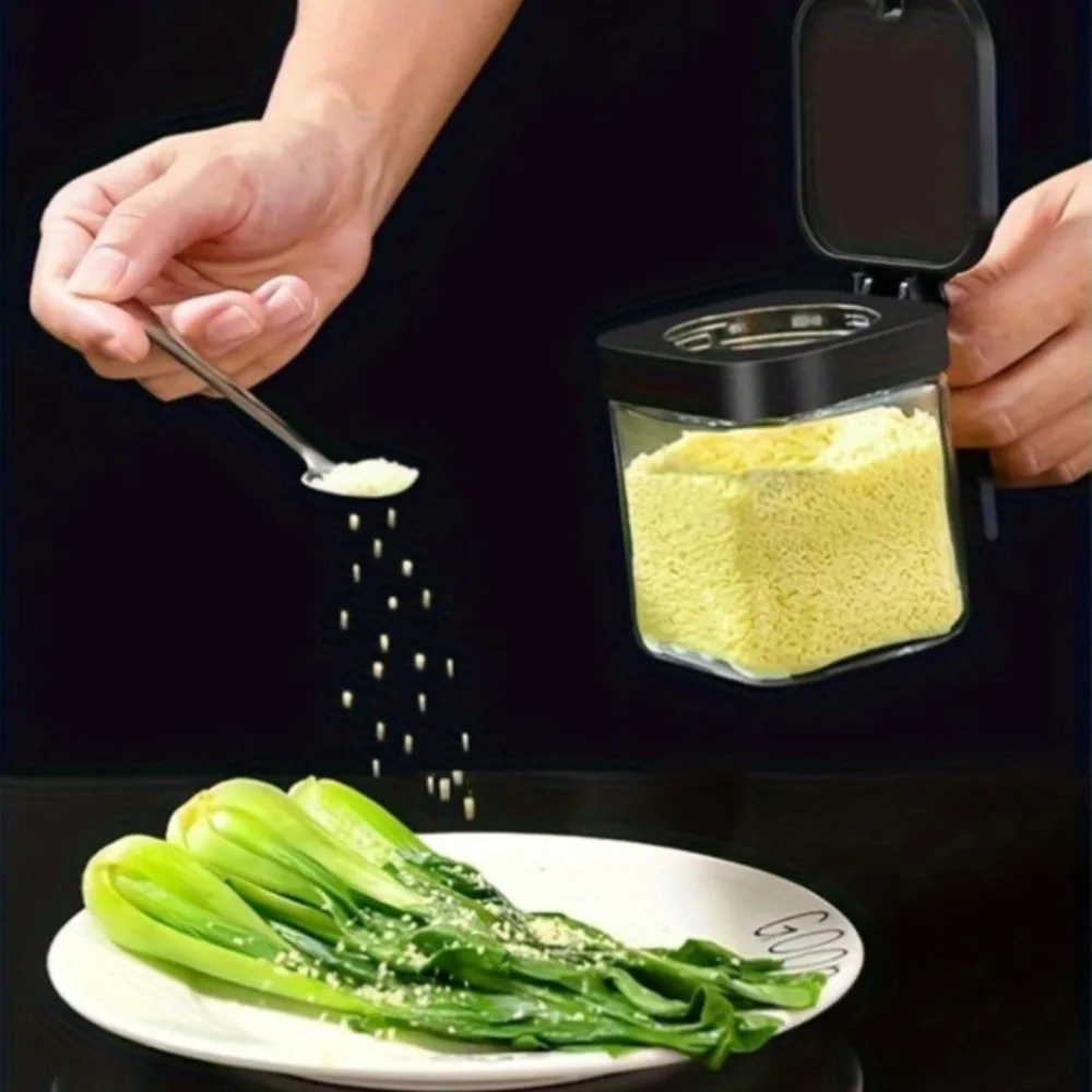 Glass Spice Jars with Spoons, Set of 3 - Image 3